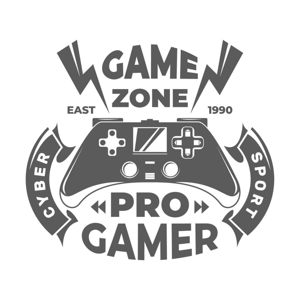 game zone poster. pro gaming. cybersport. spel logo. vector illustratie.