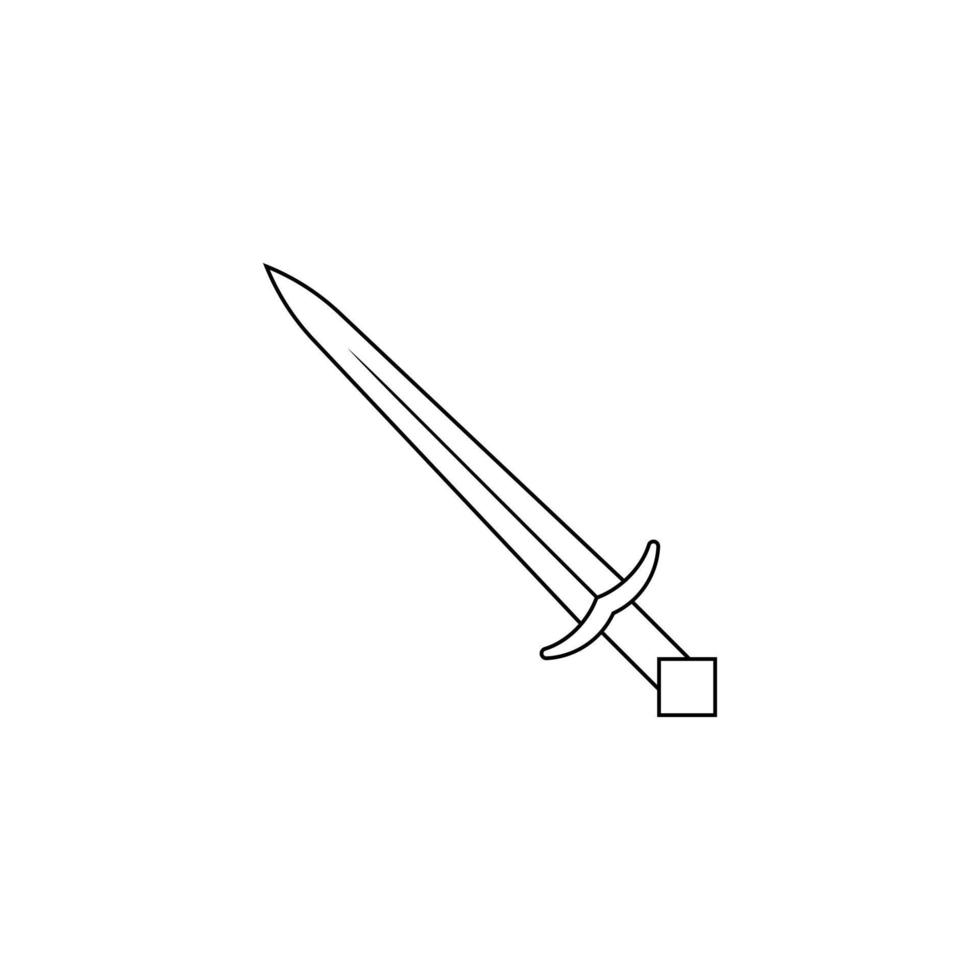 zwaard icoon vector set. sabel illustratie teken verzameling. wapen symbool. staal logo.