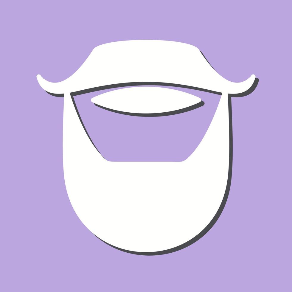 baard en snor vector icoon