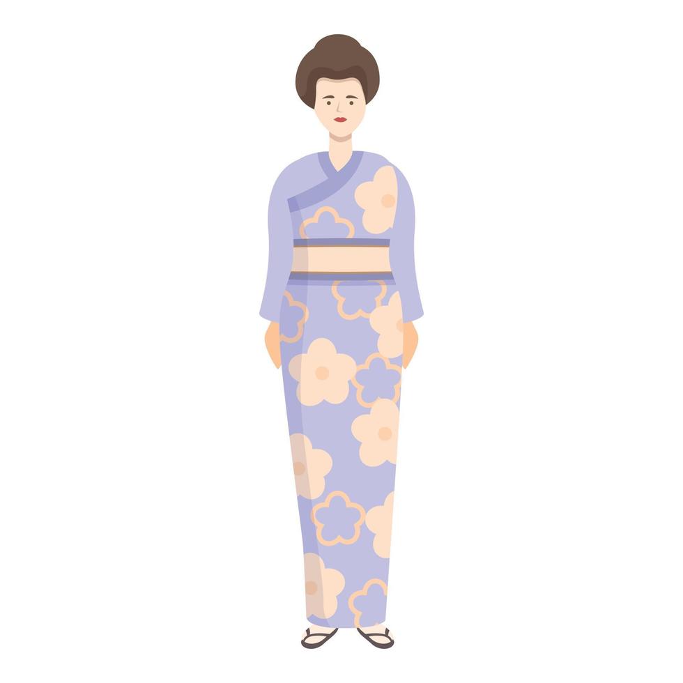 reizen kimono icoon tekenfilm vector. Aziatisch persoon vector