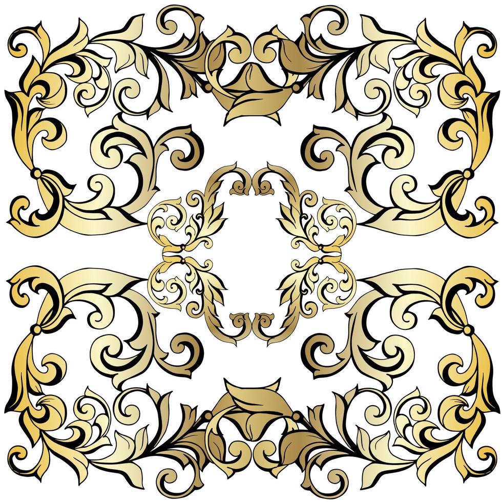 vector damast vintage barokke scroll ornament swirl. Victoriaanse monogram heraldische schild werveling. retro bloemen blad patroon grens gebladerte antiek acanthus kalligrafie gegraveerd tattoo.tile decor element