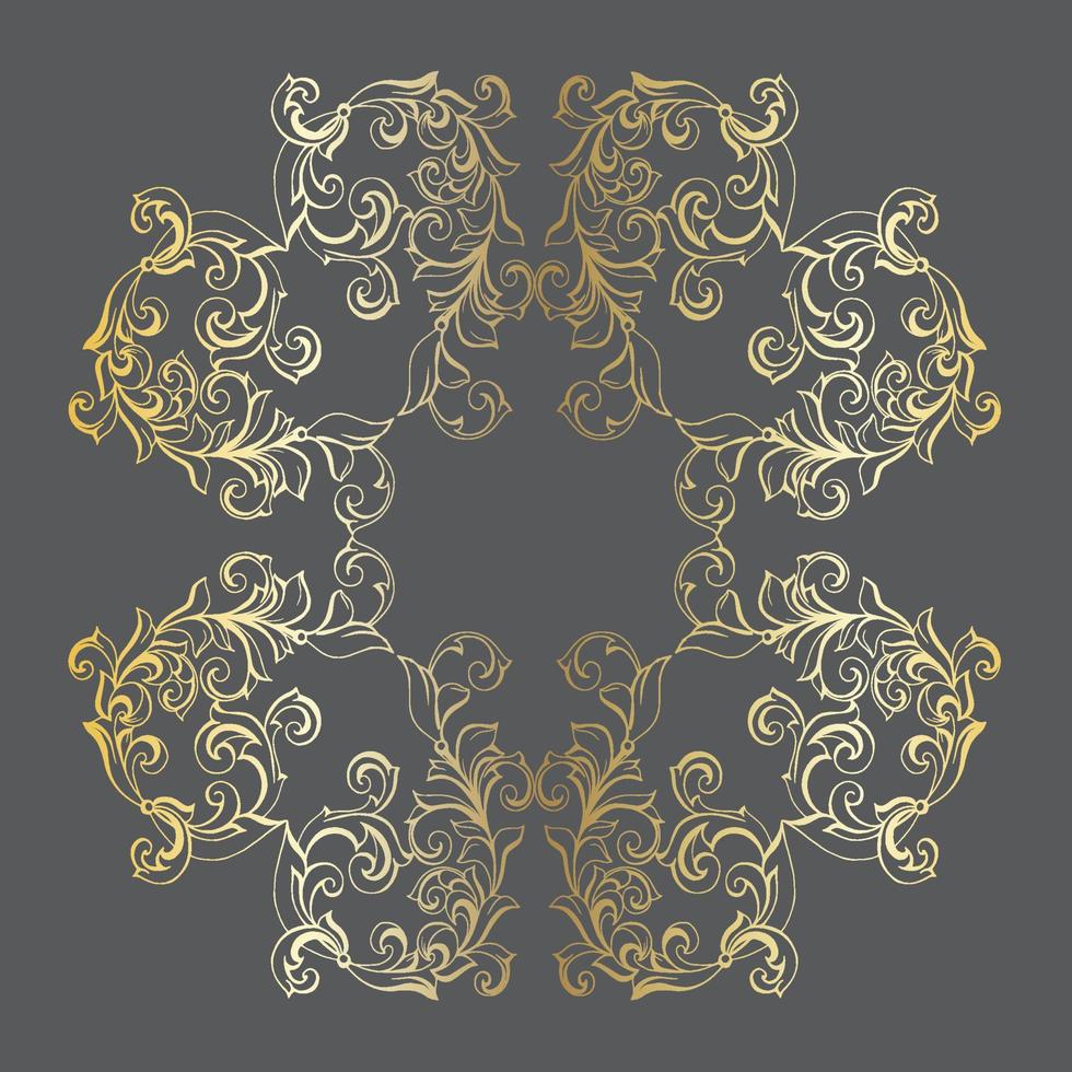 vector damast vintage barokke scroll ornament swirl. Victoriaanse monogram heraldische schild werveling. retro bloemen blad patroon grens gebladerte antiek acanthus kalligrafie gegraveerd tattoo.tile decor element