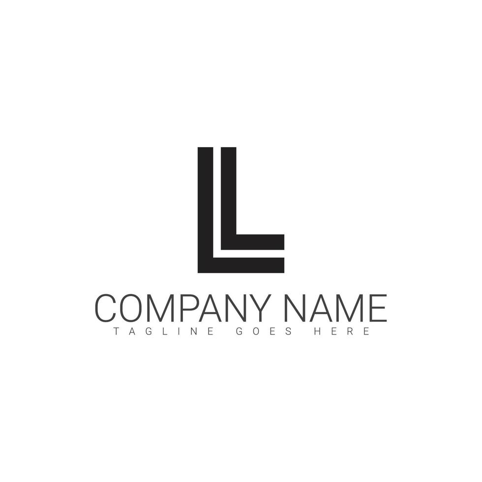 l logo, l brief logo ontwerp, l eerste logo vector
