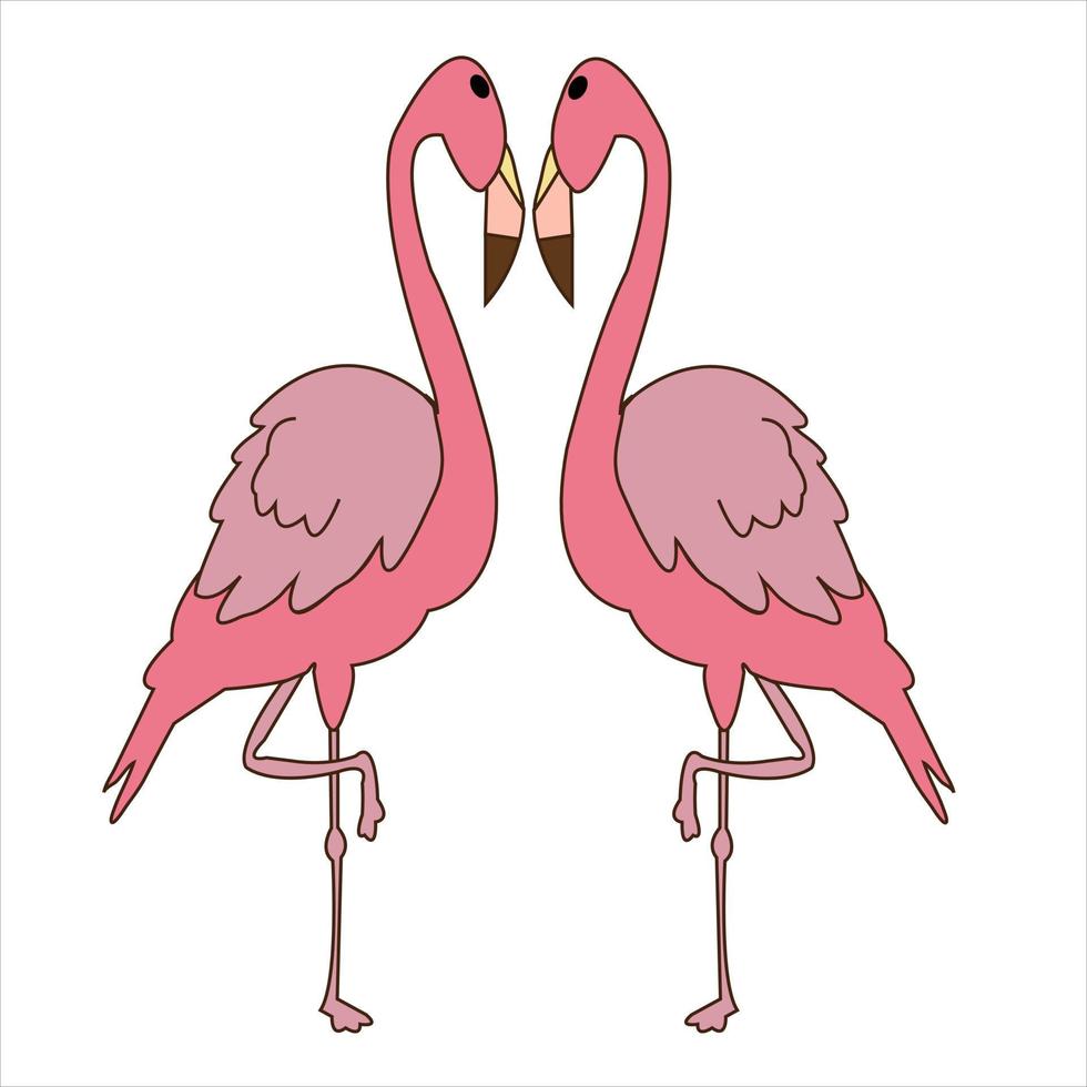 schattig vector Vlaams single en met paar vogel tekenfilm illustratie kunst.