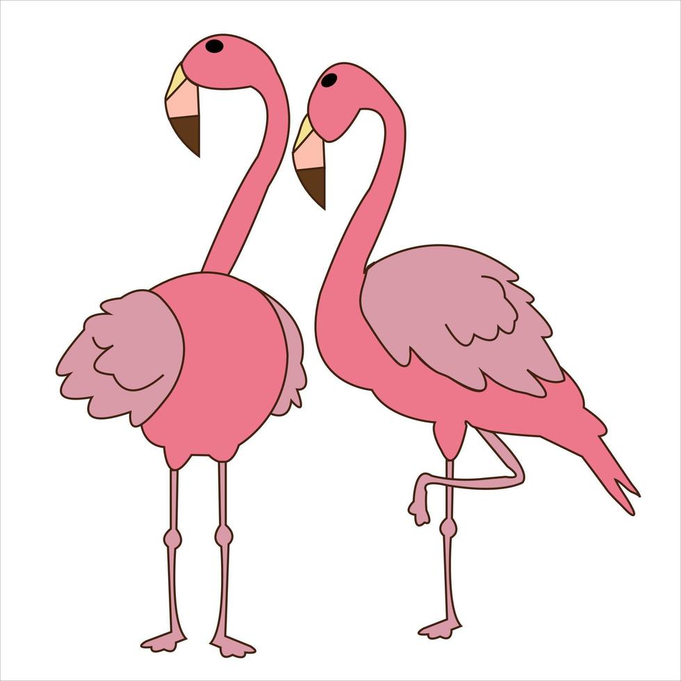 schattig vector Vlaams single en met paar vogel tekenfilm illustratie kunst.