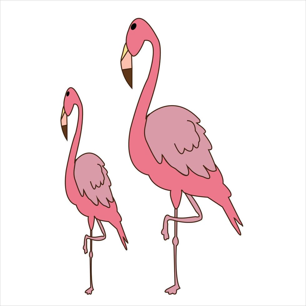 schattig vector Vlaams single en met paar vogel tekenfilm illustratie kunst.