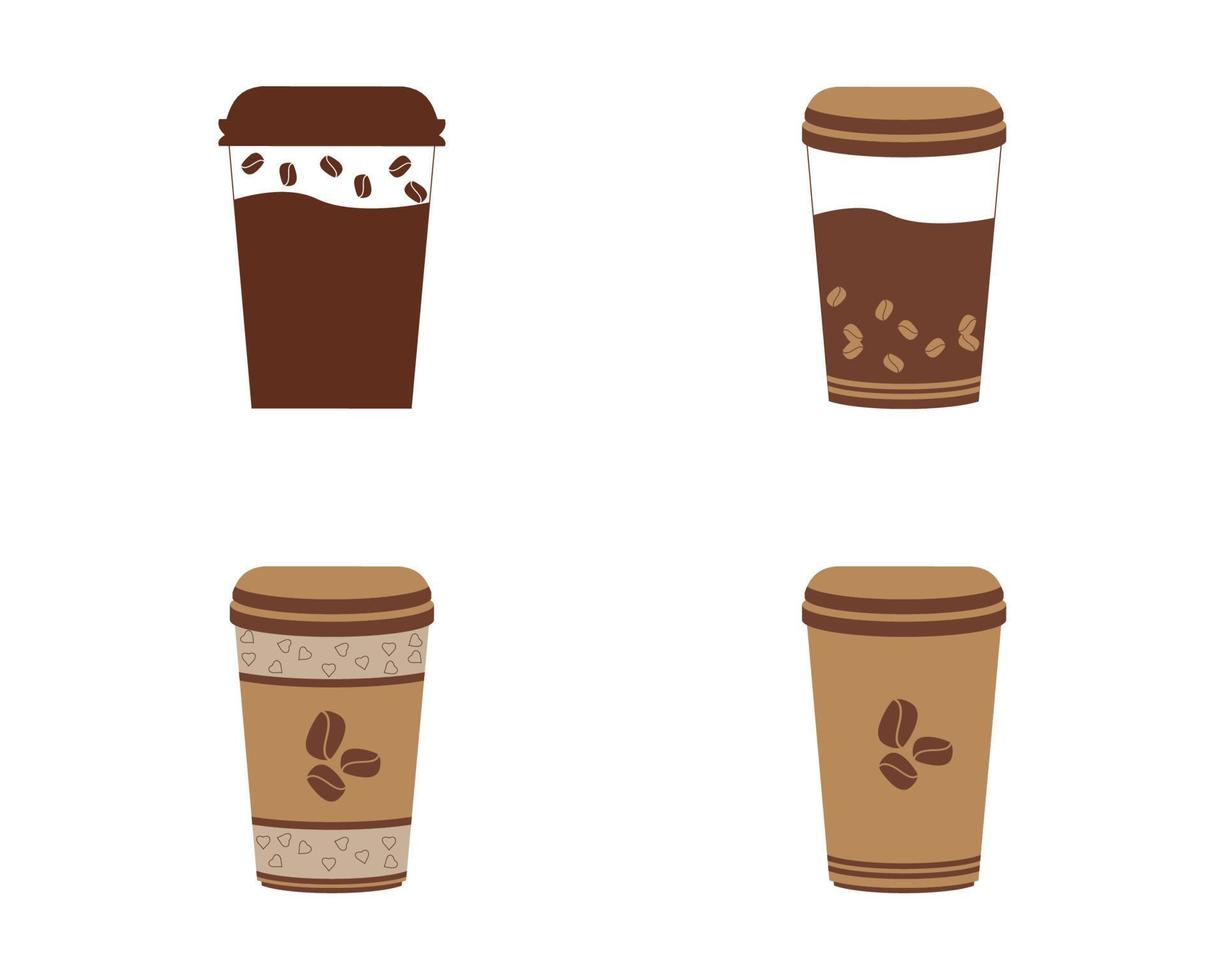 verzameling van papier koffie kop illustraties vector