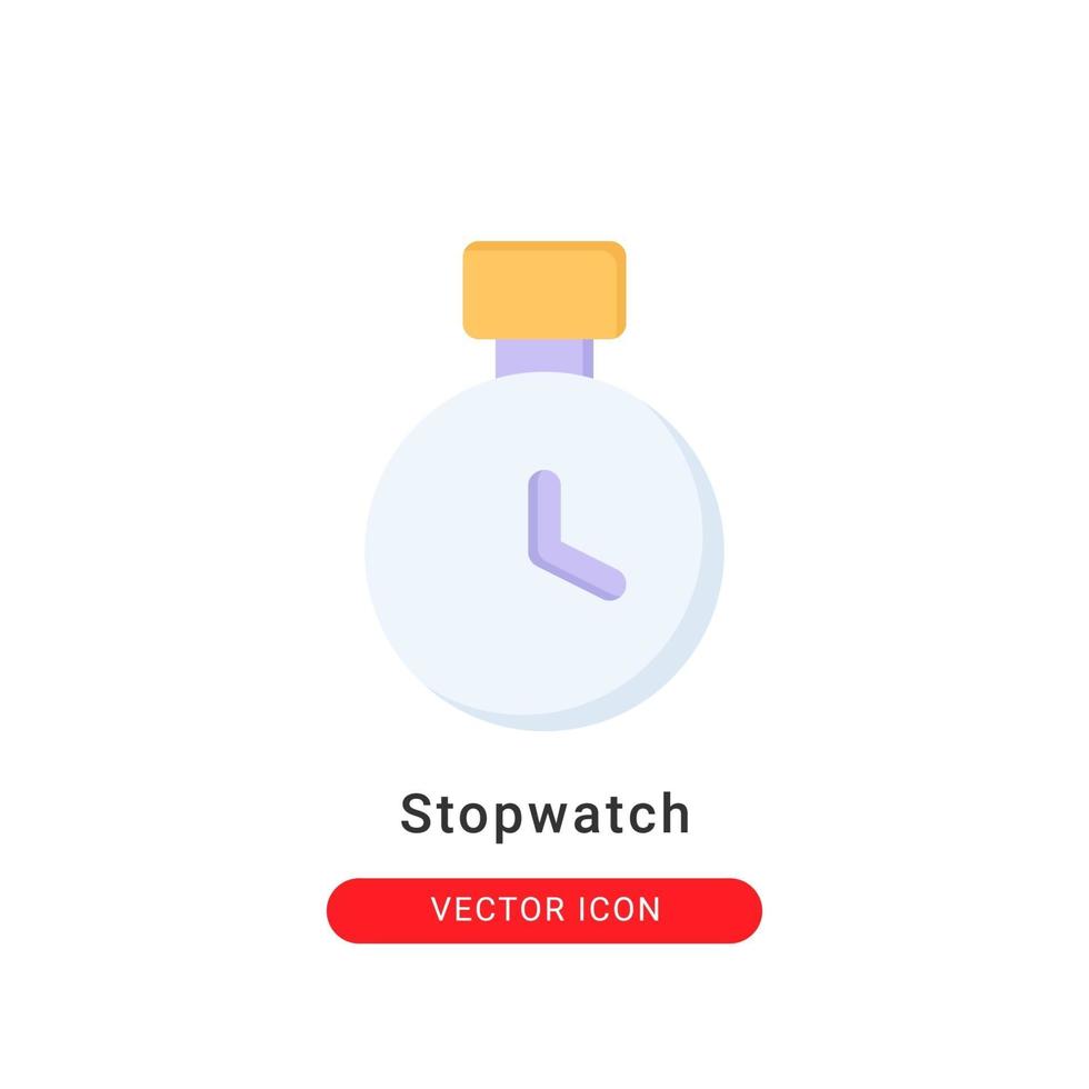 stopwatch pictogram vectorillustratie. stopwatch pictogram plat ontwerp. vector