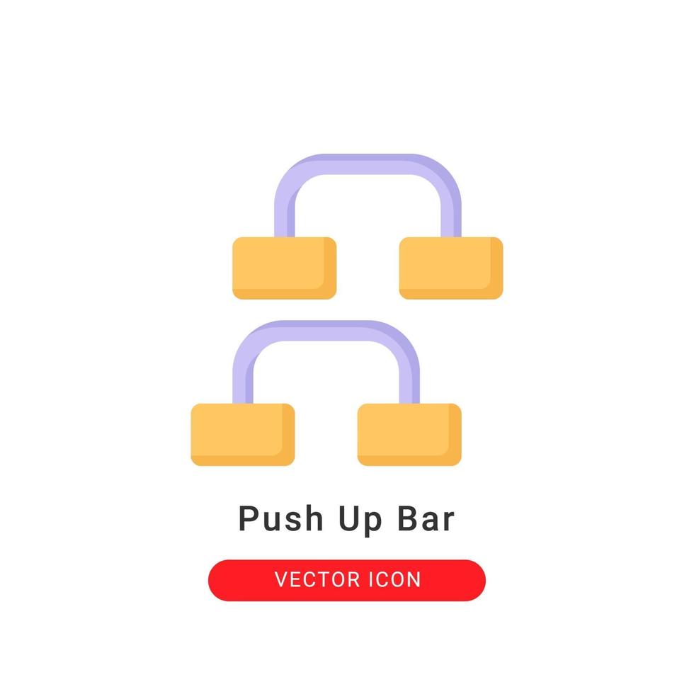 push-up bar pictogram vectorillustratie. push-up bar pictogram plat ontwerp. vector