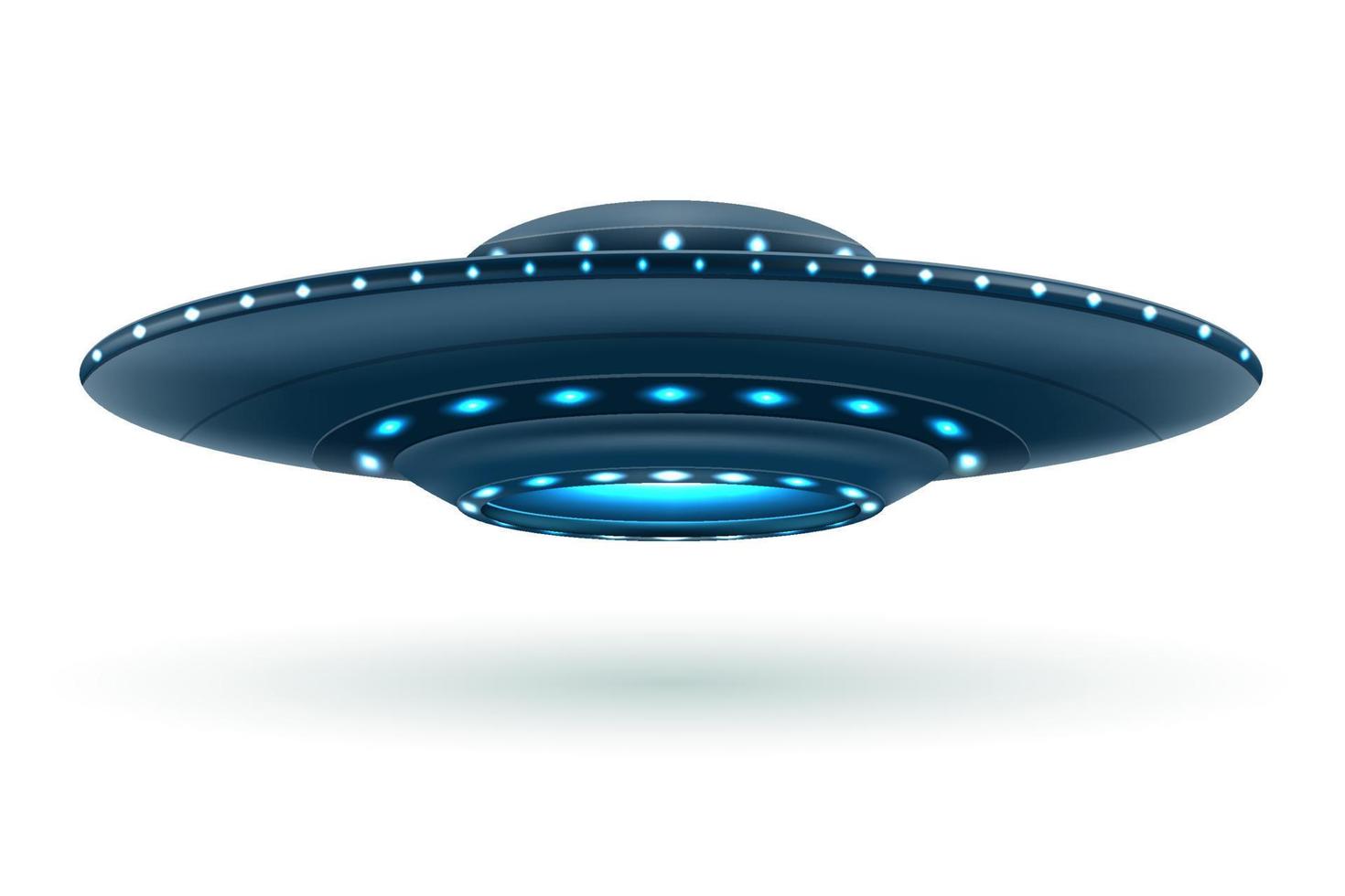 ufo ruimte vliegend schotel buitenaards wezen schip lichtgevend vector illustratie geïsoleerd Aan wit achtergrond