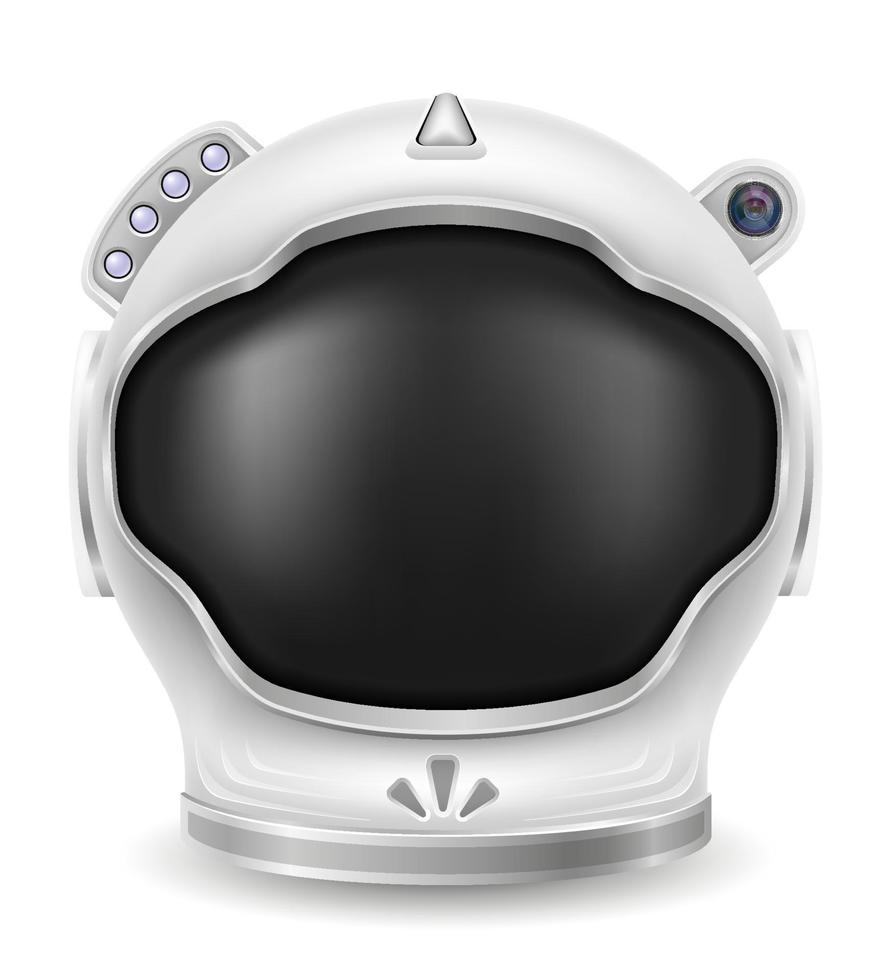 ruimte astronaut helm voor ruimteschip vlucht vector illustratie geïsoleerd Aan wit achtergrond