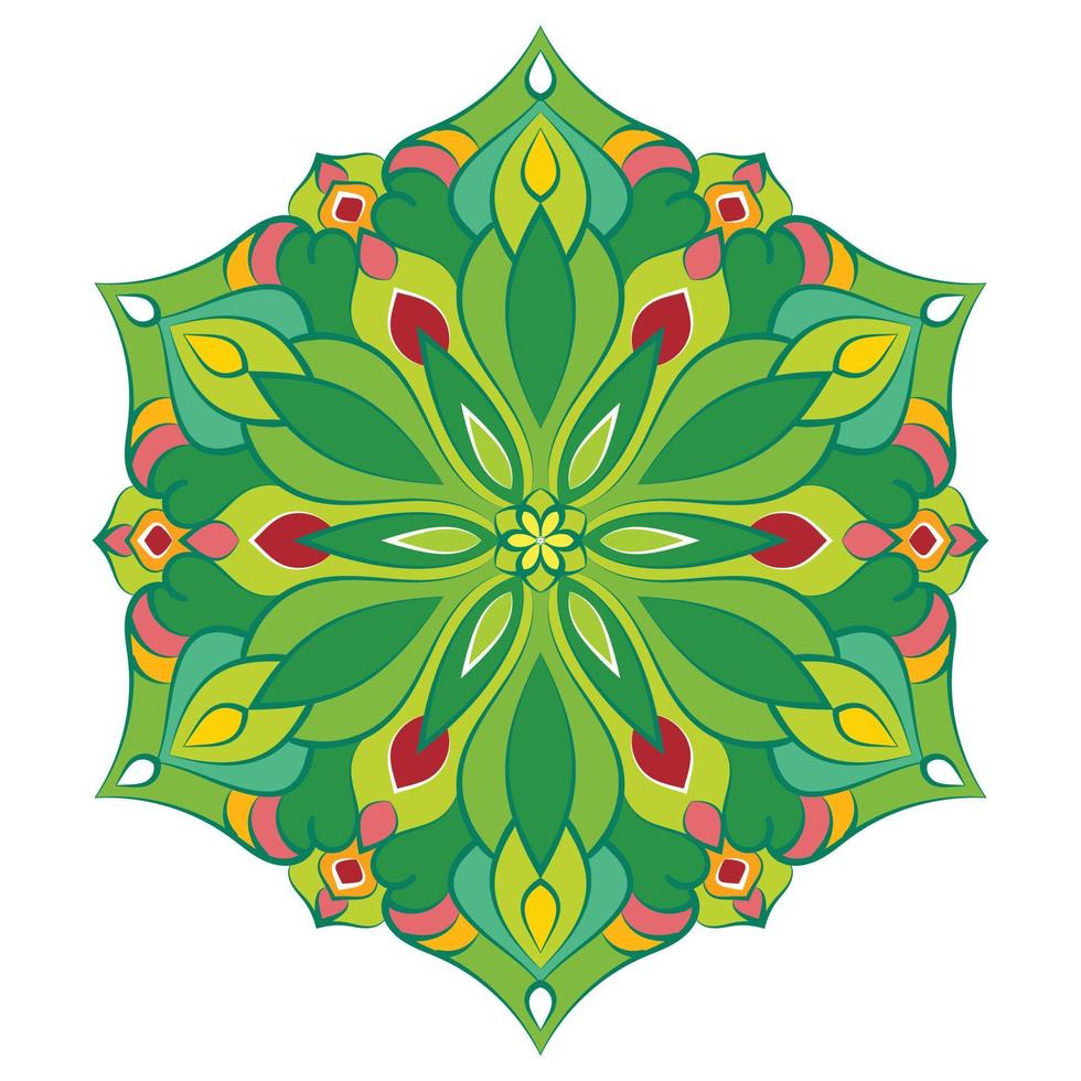kleurrijk bloemen modern mandala en bloem achtergrond. vector