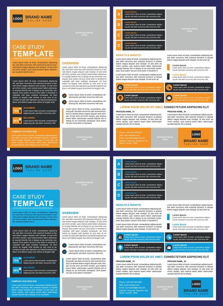geval studie sjabloon voor uw bedrijf vector