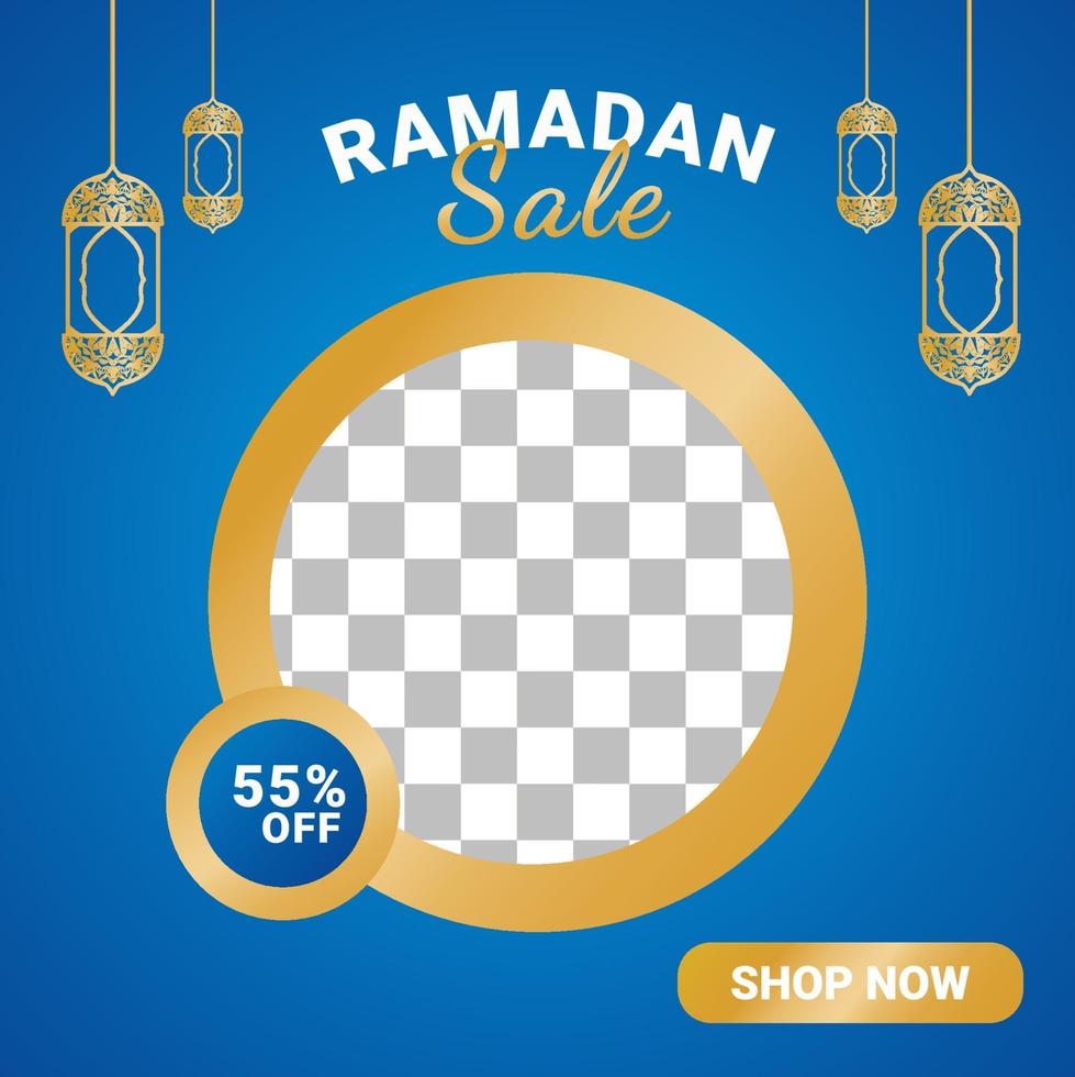 ramadan verkoop luxe sociale media elegante sjabloon. vector