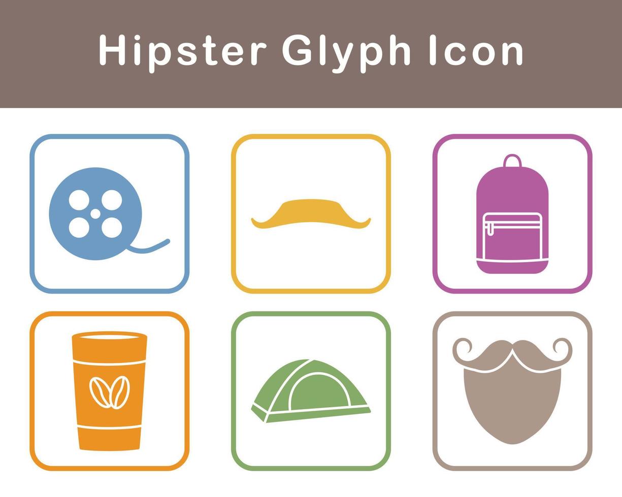 hipster vector icoon reeks