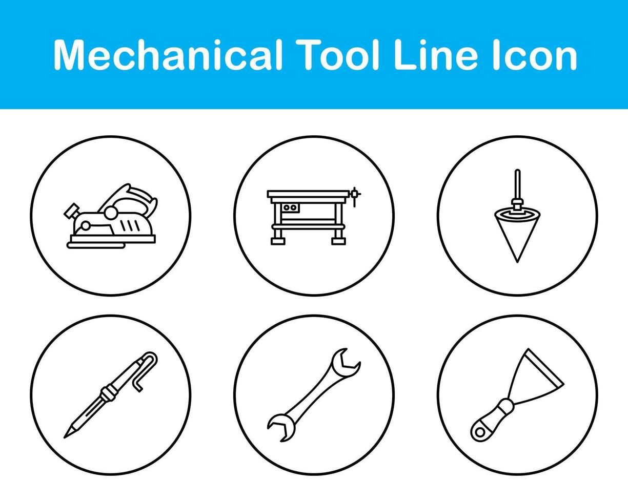mechanisch gereedschap vector icoon reeks