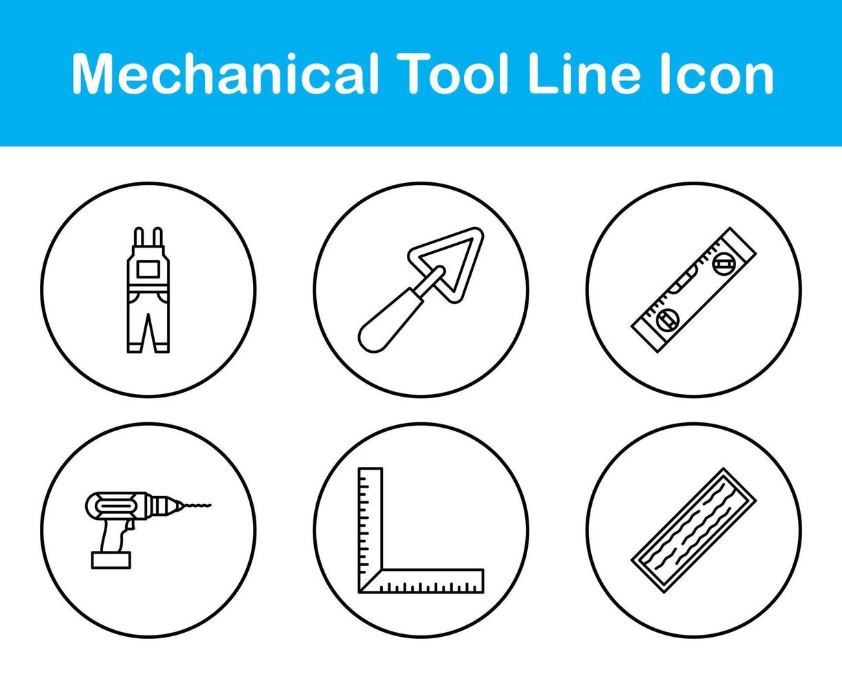 mechanisch gereedschap vector icoon reeks