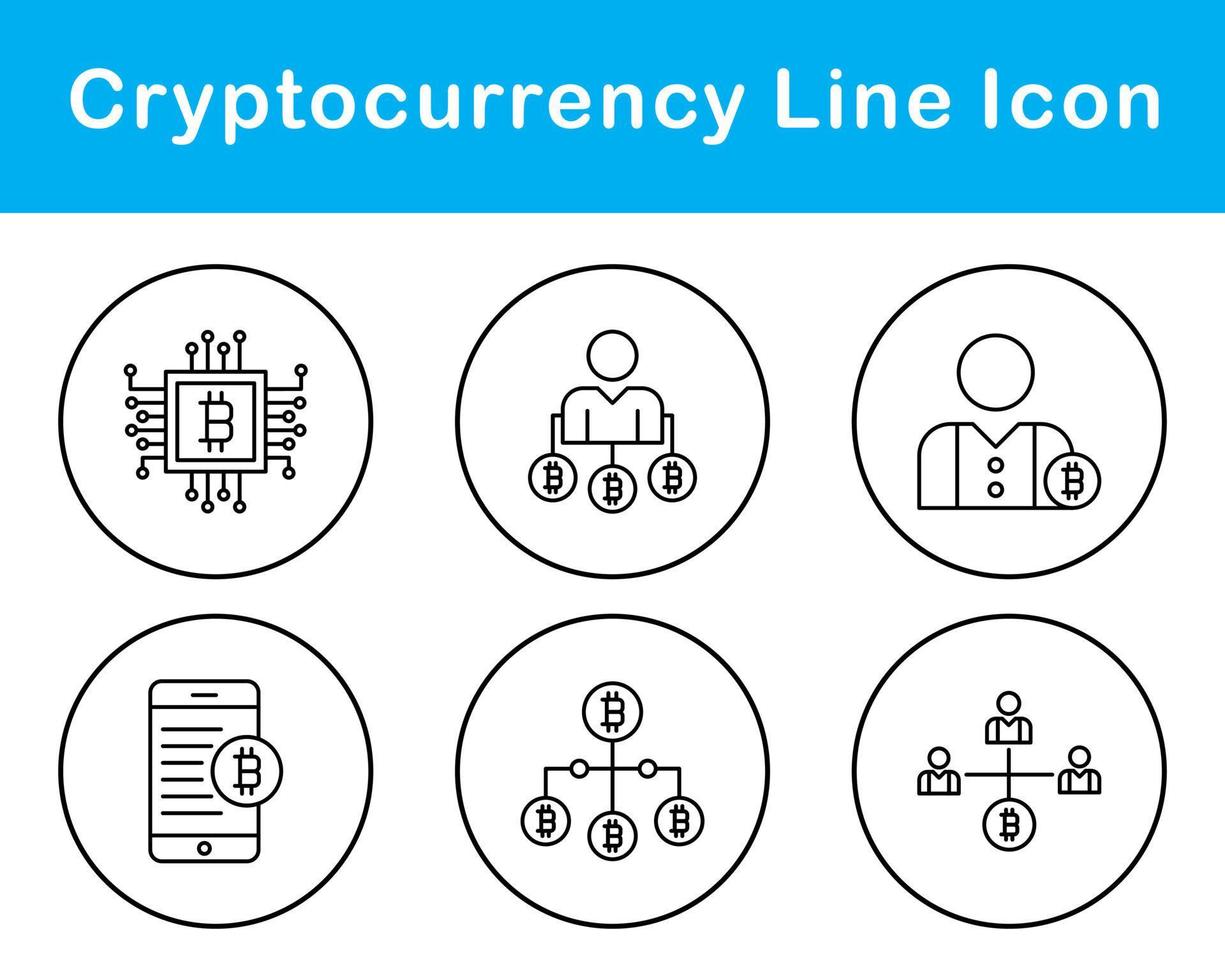 bitcoin en cryptogeld vector icoon reeks