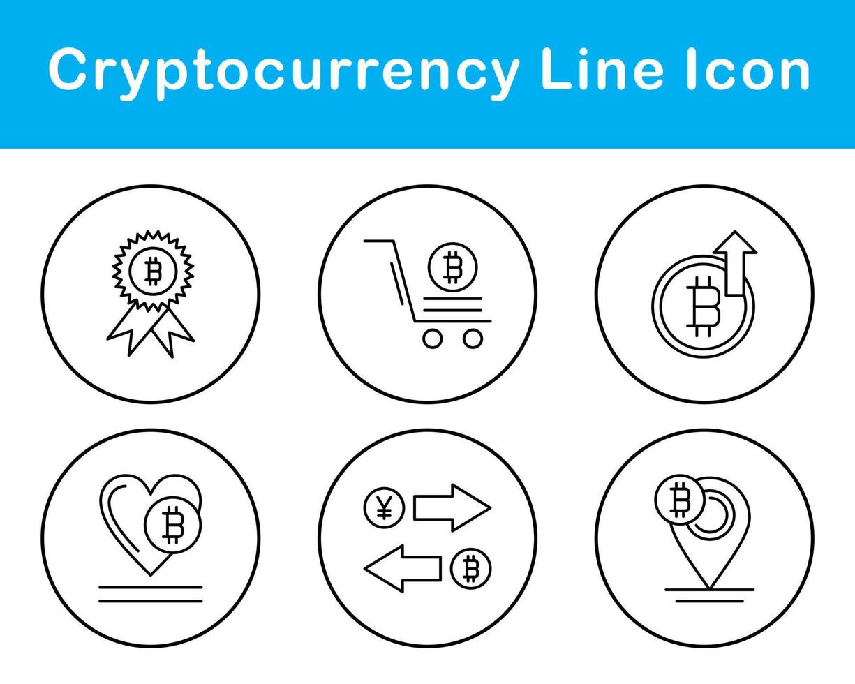 bitcoin en cryptogeld vector icoon reeks