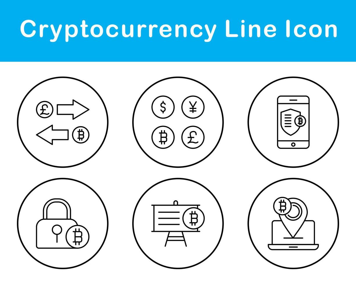 bitcoin en cryptogeld vector icoon reeks