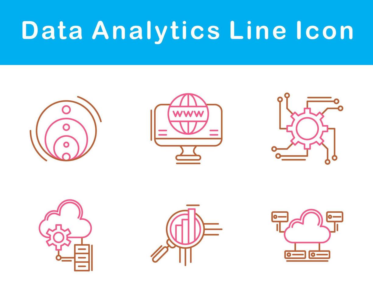 gegevens analytics vector icoon reeks