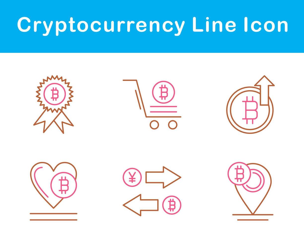 bitcoin en cryptogeld vector icoon reeks