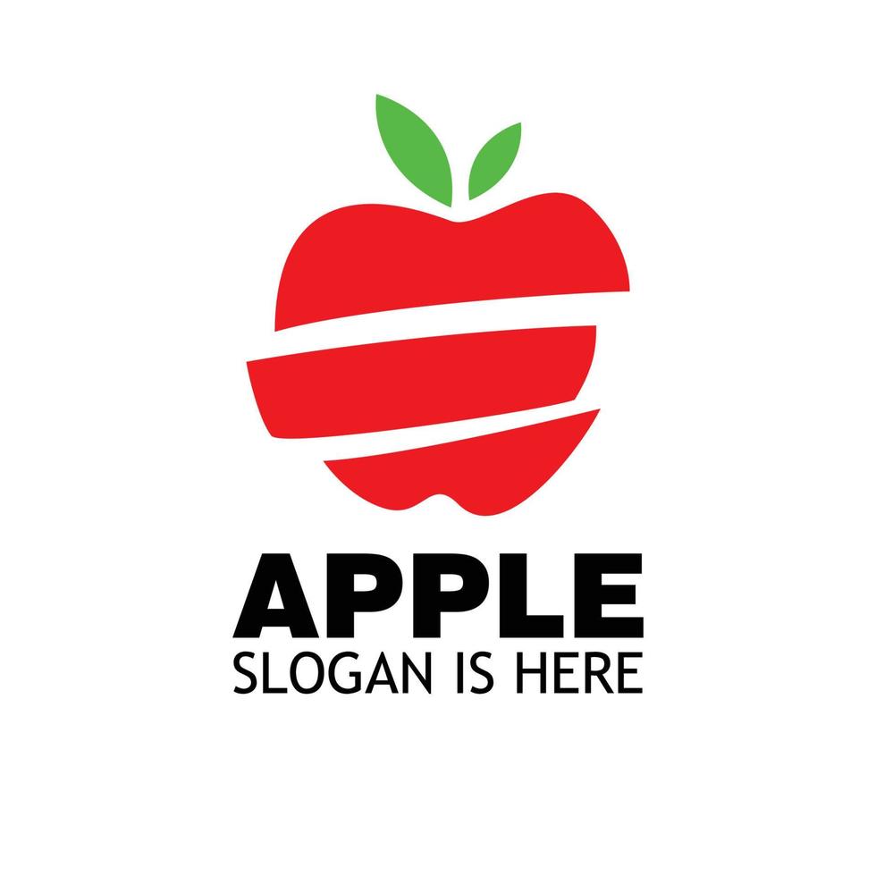 appel plak logo. fruit teken en symbool. natuur element vector illustratie.