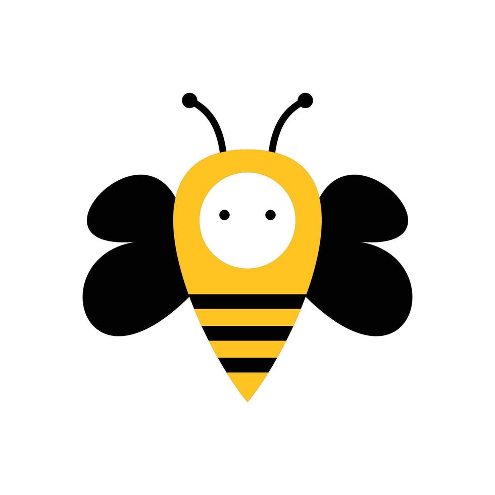 honing bij logo sjabloon ontwerp. insect teken en symbool. dier tekenfilm vector illustratie.