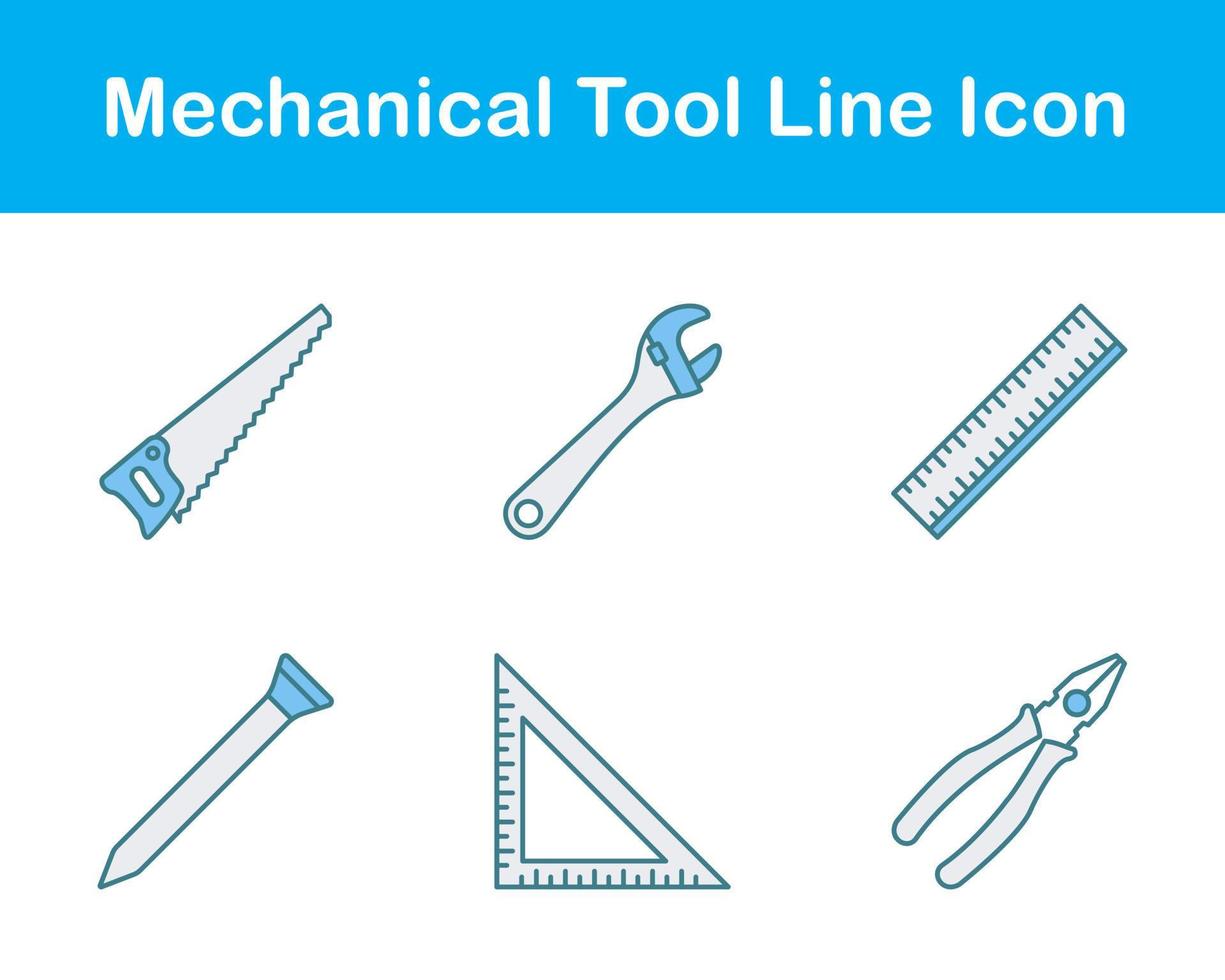 mechanisch gereedschap vector icoon reeks