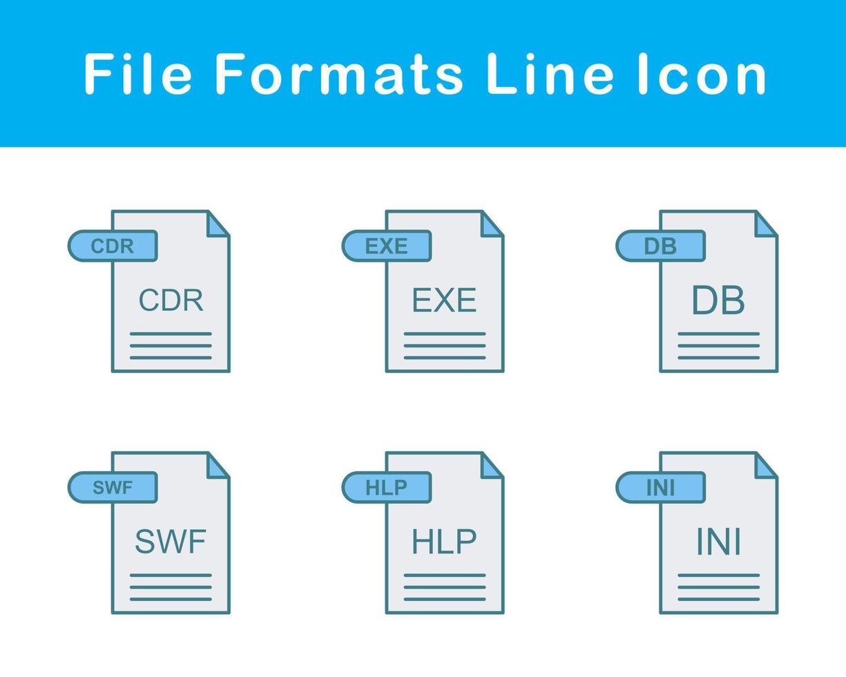 het dossier formaten vector icoon reeks