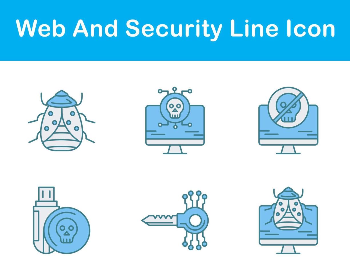 web en veiligheid vector icoon reeks