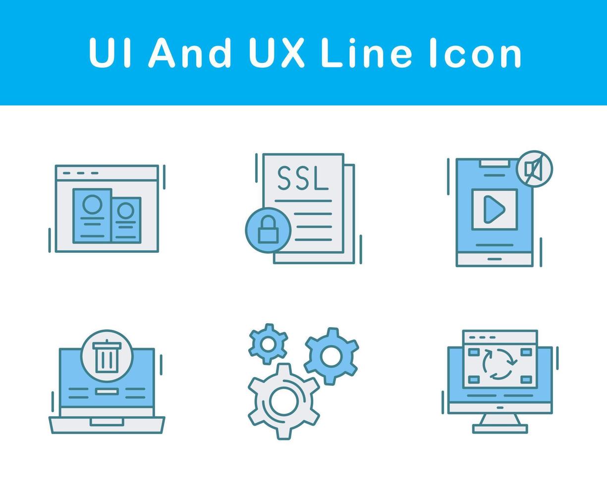 ui en ux vector icoon reeks