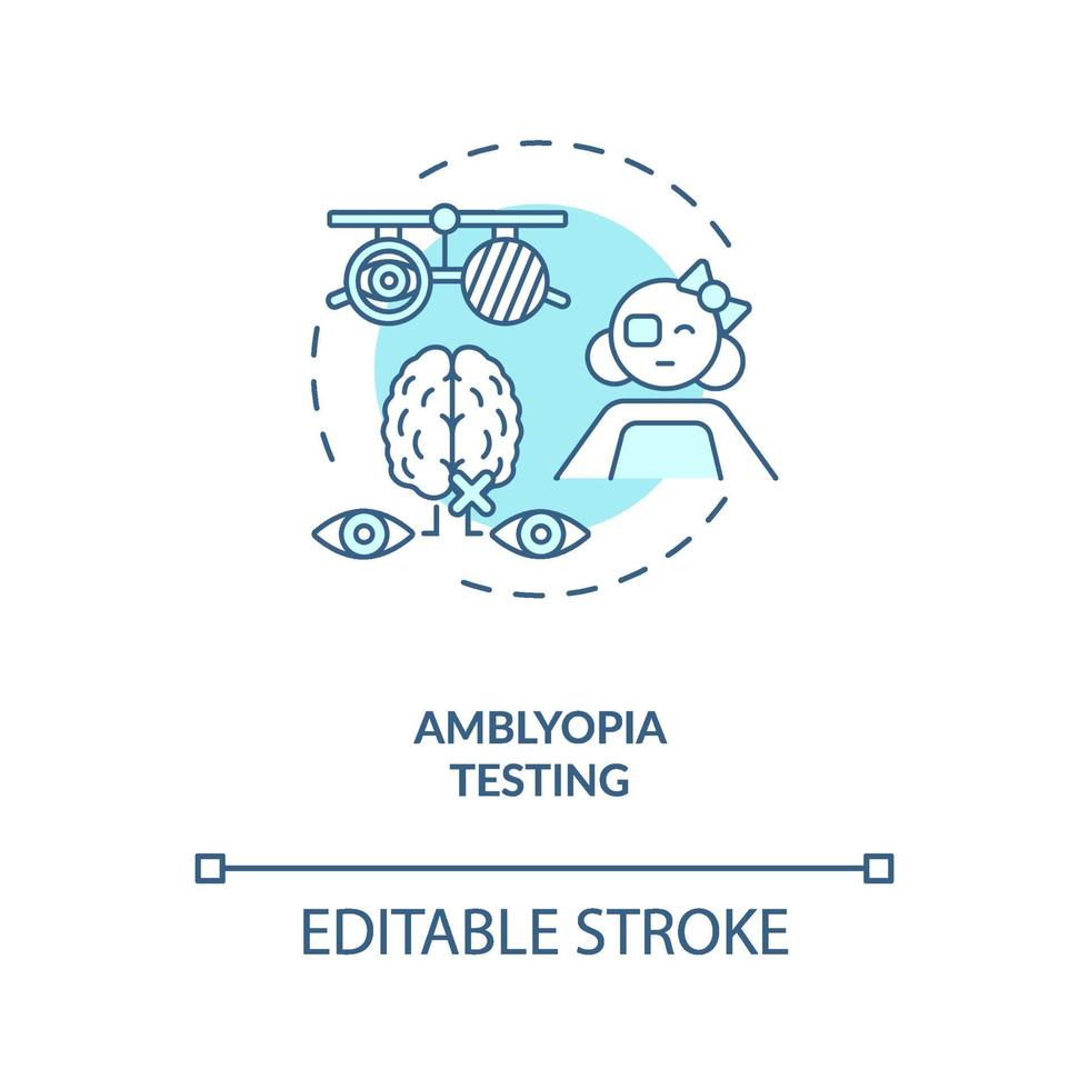 amblyopie testen concept pictogram vector
