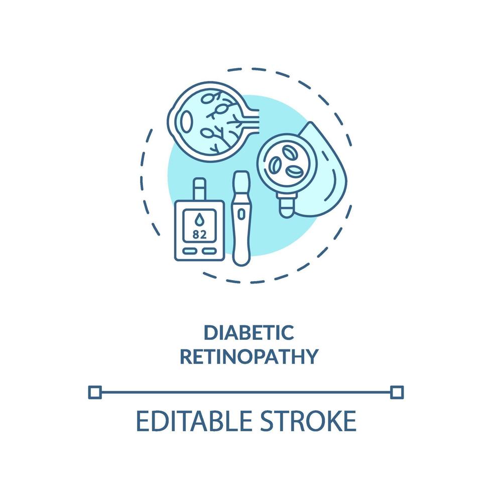 diabetische retinopathie concept pictogram vector