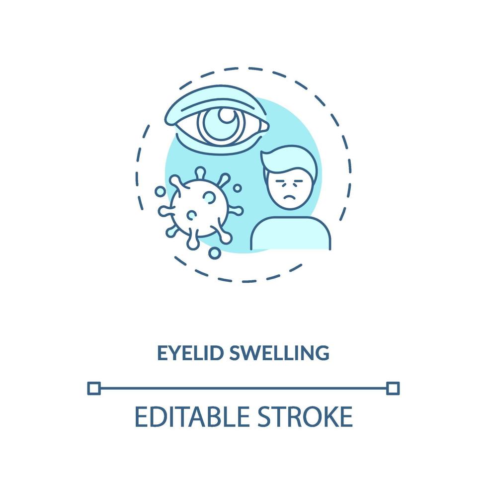 ooglid zwelling concept pictogram vector