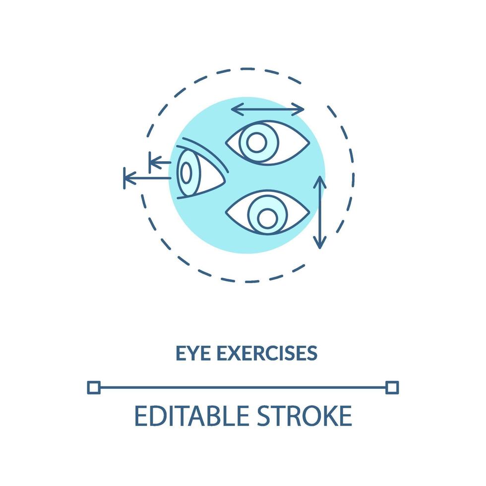 oog oefeningen concept pictogram vector