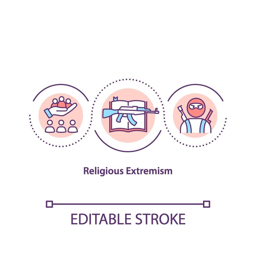 religieus extremisme concept pictogram vector