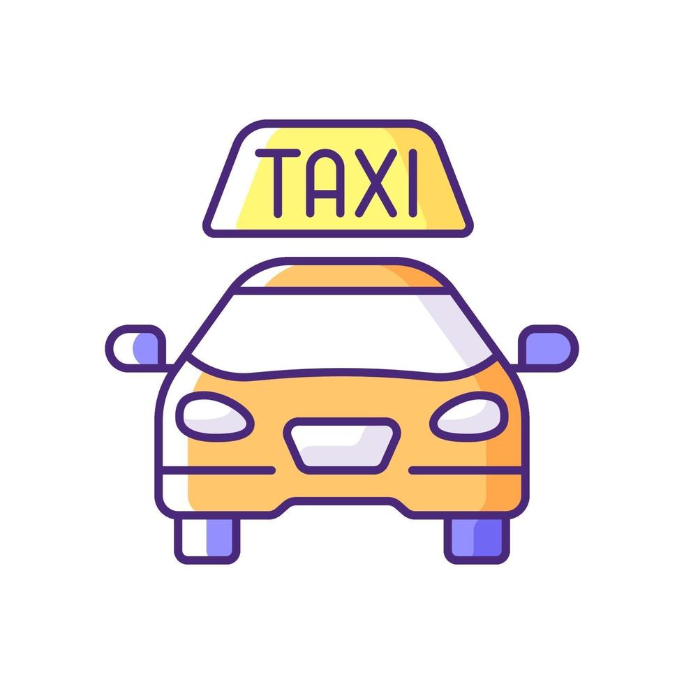 taxi's RGB-kleur pictogram vector