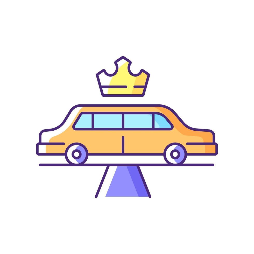 limousineservice RGB-kleur pictogram vector