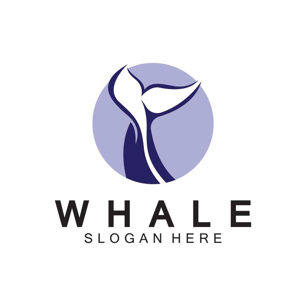 walvis staart logo vector illustratie ontwerp. walvis staart grafisch icoon