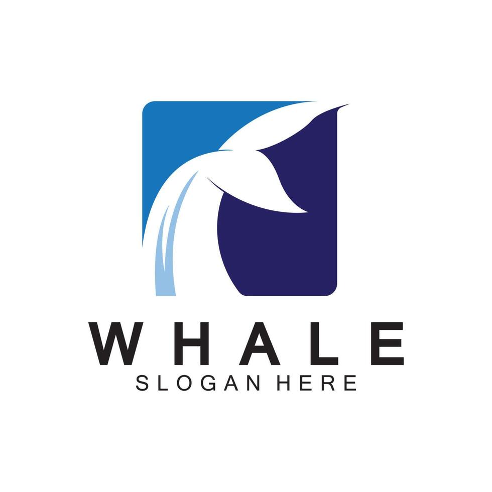 walvis staart logo vector illustratie ontwerp. walvis staart grafisch icoon