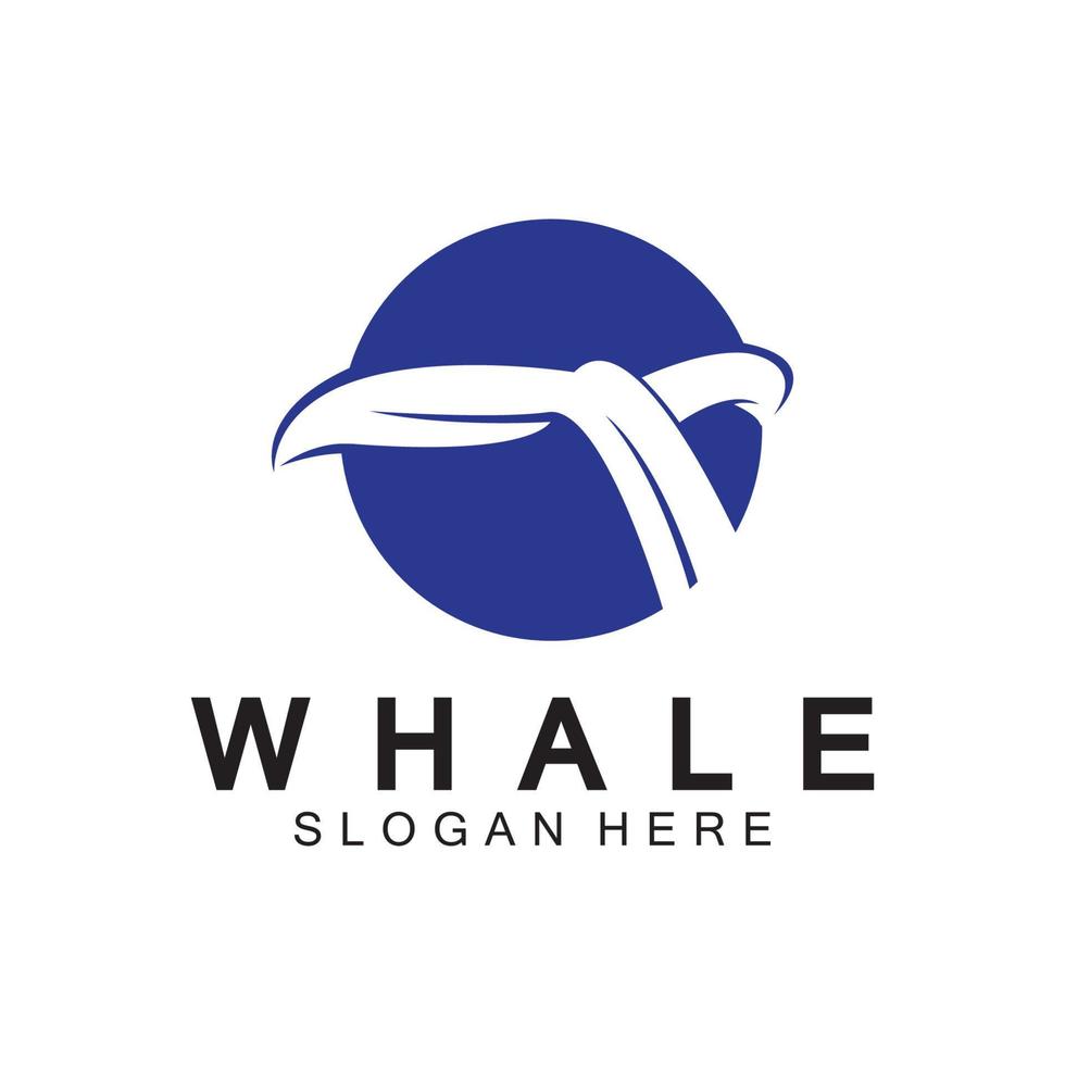 walvis staart logo vector illustratie ontwerp. walvis staart grafisch icoon