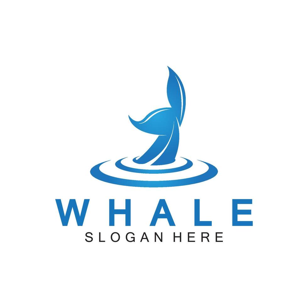 walvis staart logo vector illustratie ontwerp. walvis staart grafisch icoon