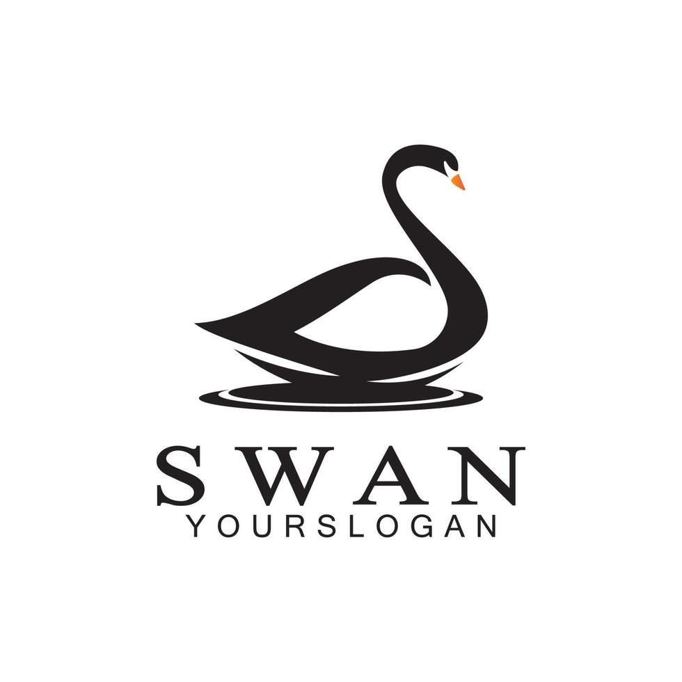 zwaan logo icoon ontwerp sjabloon- vector illustratie