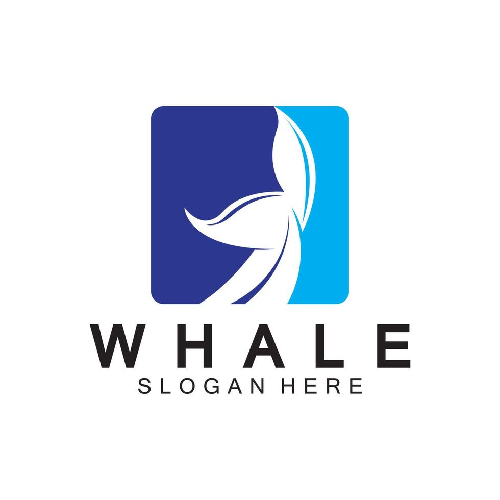 walvis staart logo vector illustratie ontwerp. walvis staart grafisch icoon