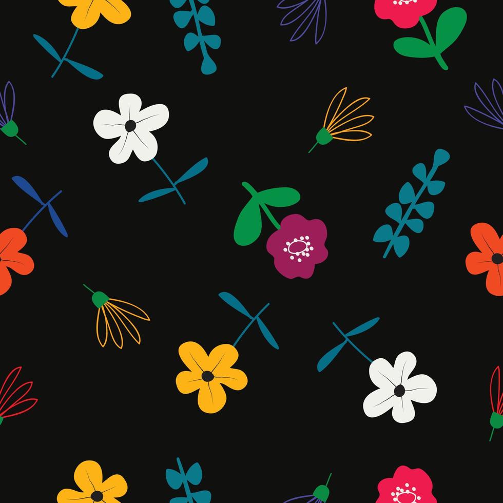 naadloos abstract kleurrijk bloemen patroon achtergrond vector