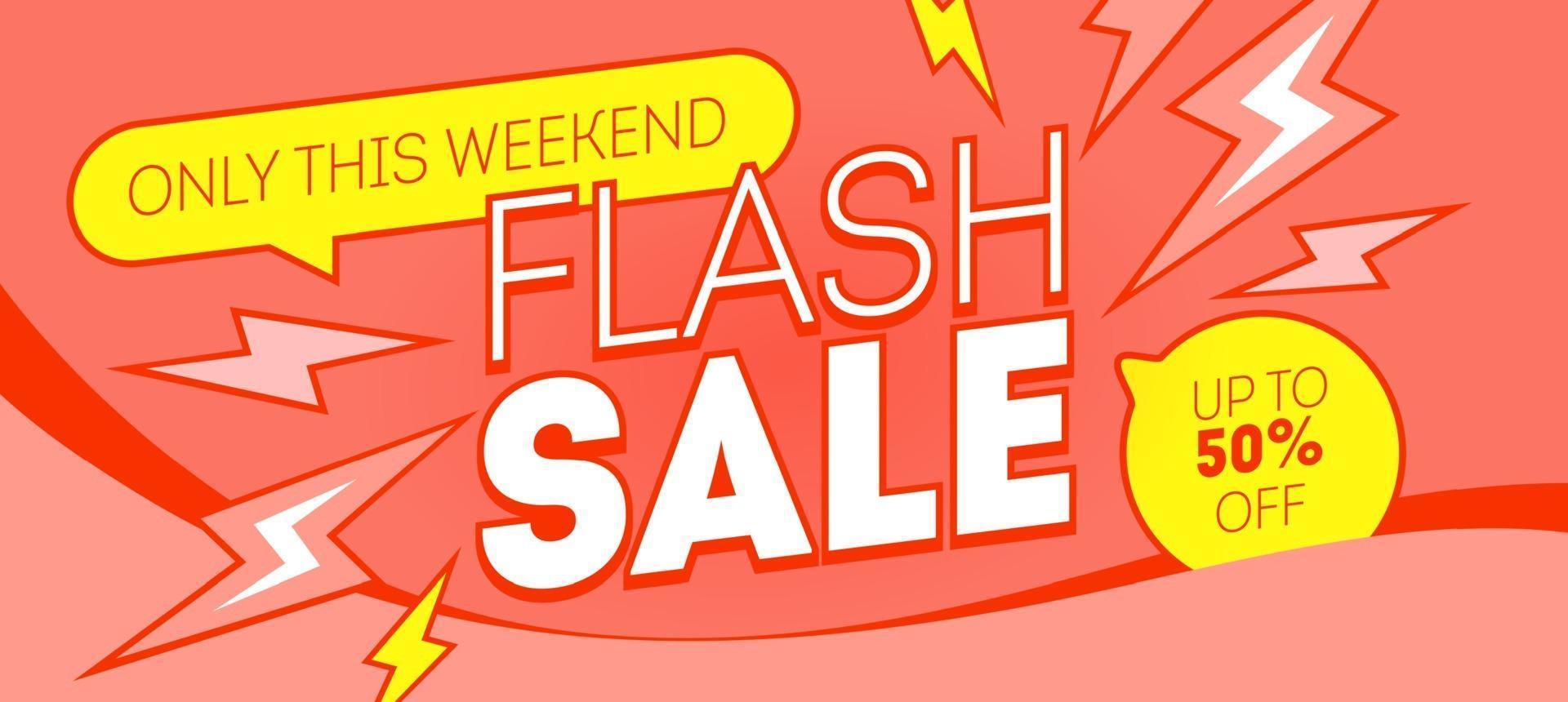 flash-verkoop rood bannerontwerp. korting, deal, winkelen promotie websjabloon. vector marketing