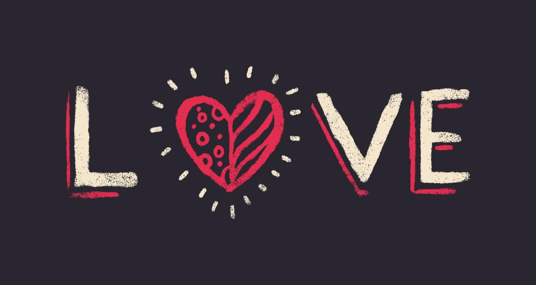 hand- belettering voor Valentijnsdag dag. liefde woord hand- belettering vector
