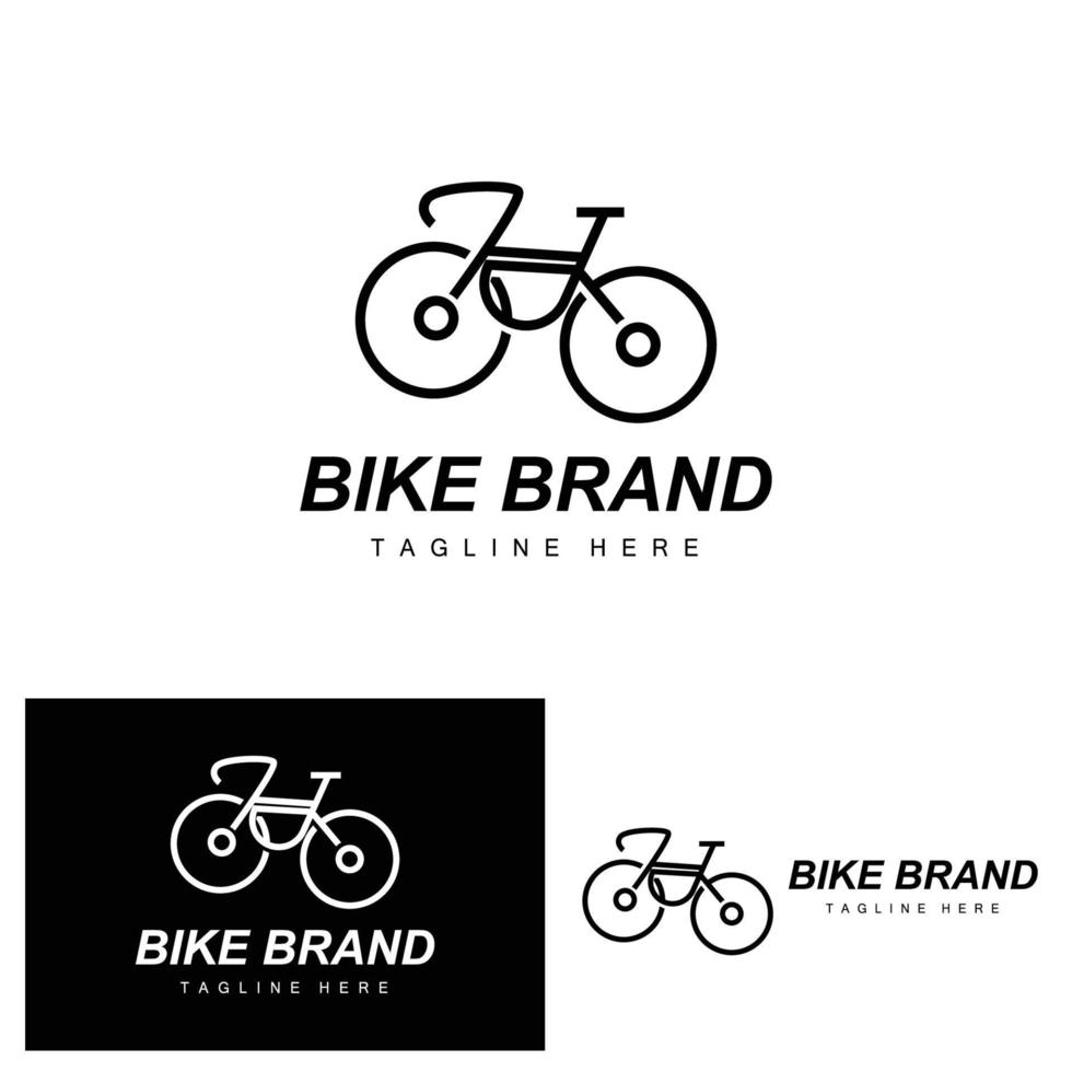 fiets logo, voertuig vector, fiets silhouet icoon, gemakkelijk ontwerp inspiratie vector