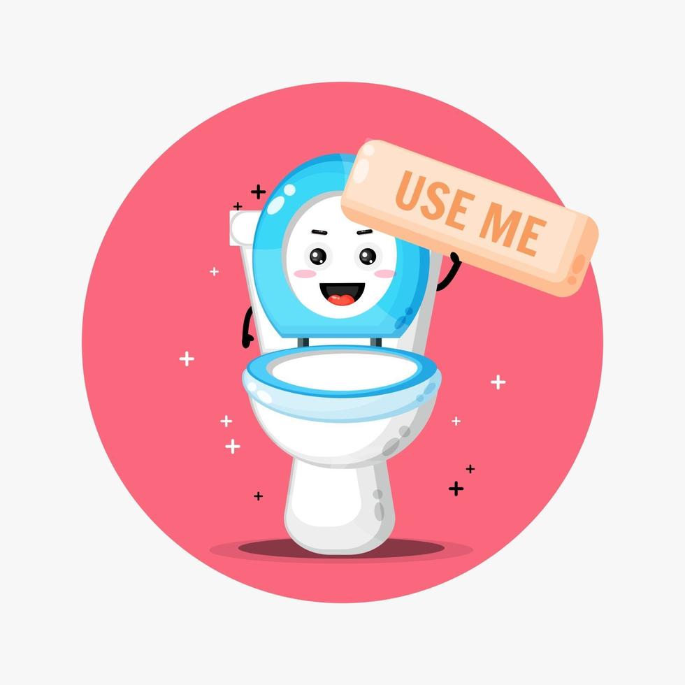 schattige toiletpot mascotte vraagt om gebruikt te worden vector